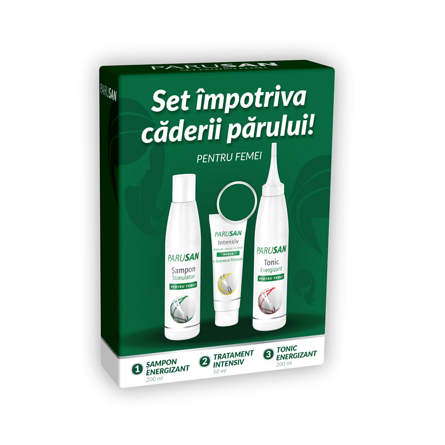 Parusan Set pentru femei, ( Sampon 200 ml + Tonic 200 ml +Tratament 50 ml ), Theiss Naturwaren