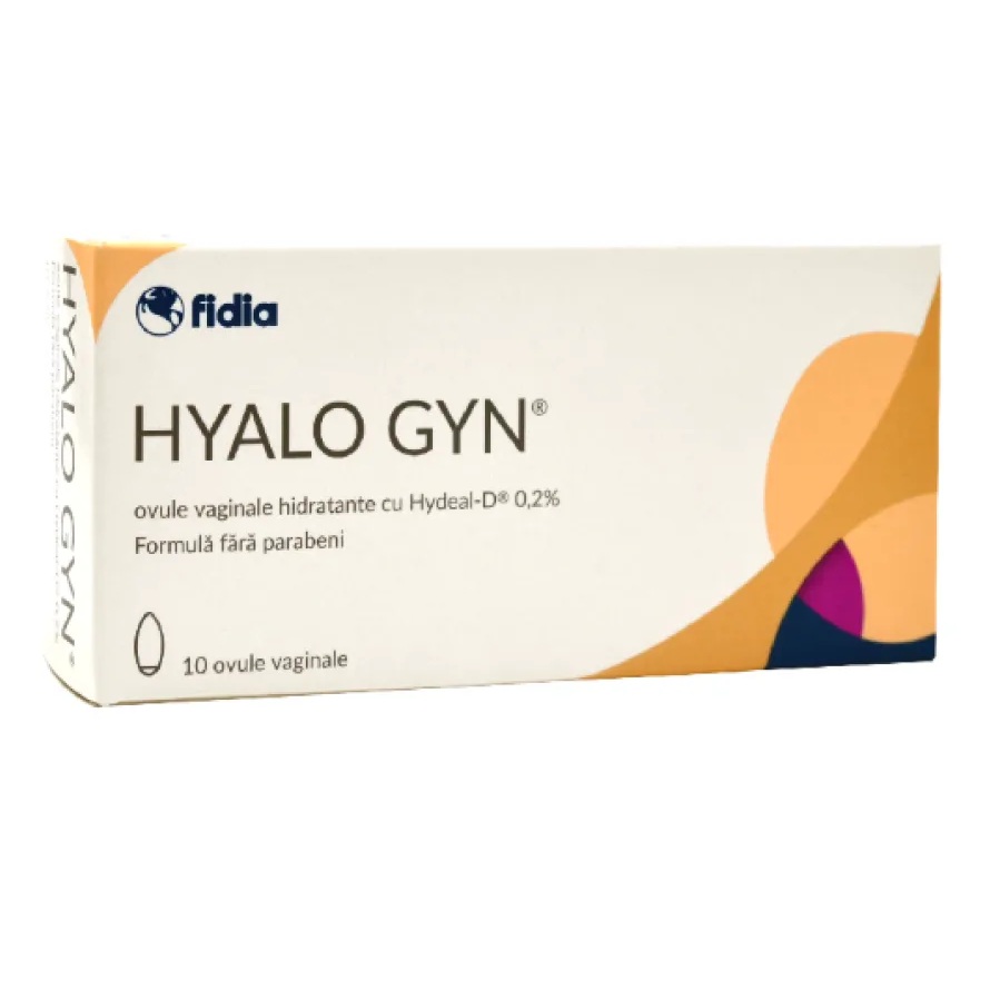 Ovule vaginale hidratante Hyalo Gyn, 10 bucati, Fidia Farmaceutici