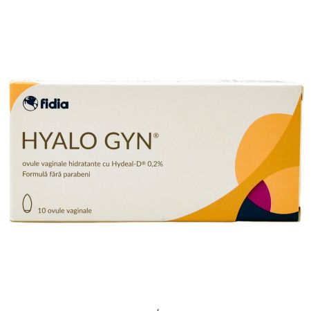 Ovule vaginale hidratante Hyalo Gyn, 10 bucati, Fidia