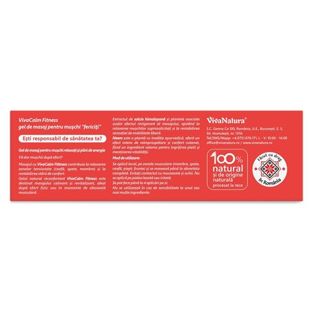 Gel de masaj VivaCalm, 100 ml, Vivanatura 710175