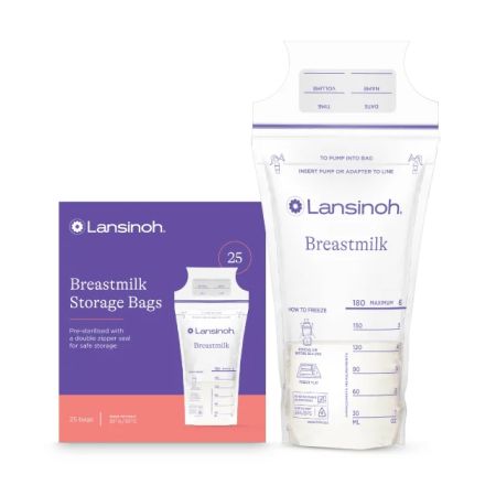 Pungi de stocare lapte matern, 25 bucati, Lansinoh