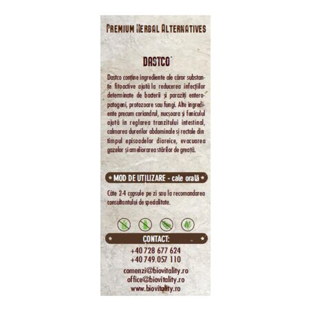Dastco, 30 capsule, Bio Vitality 703825