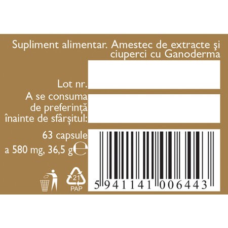 Imunitate cu 7 ciuperci,  F163, 63 capsule, Fares 614150