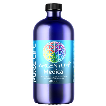 Argint nanocoloidal Argentum+ Medica 49PPM, 480 ml, Pure Life