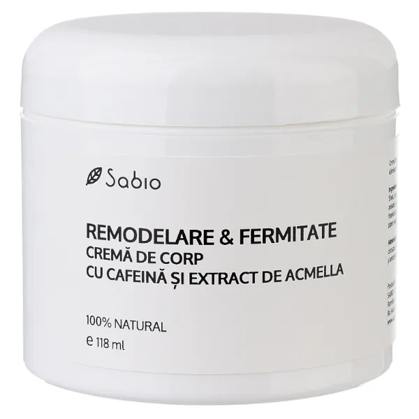 Crema de corp cu cafeina si acmella Remodelare&Fermitate, 118 ml, Sabio