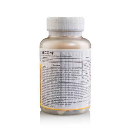 Calciu, Magneziu si Vitamina D Solaray, 90 capsule, Secom 738004