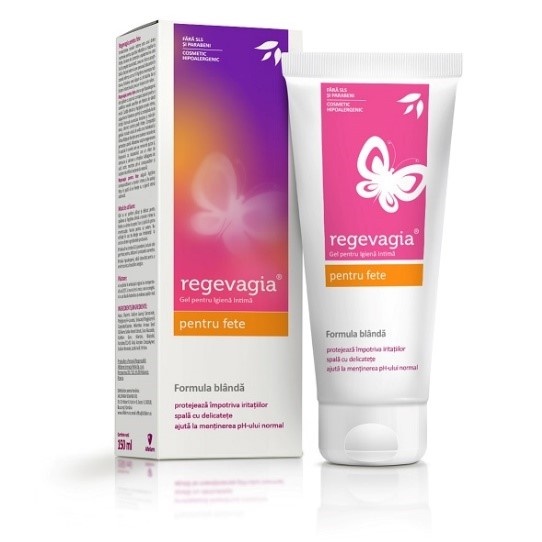 Regevagia Gel Igiena Intima pentru Fete, 150 ml, Aflofarm 