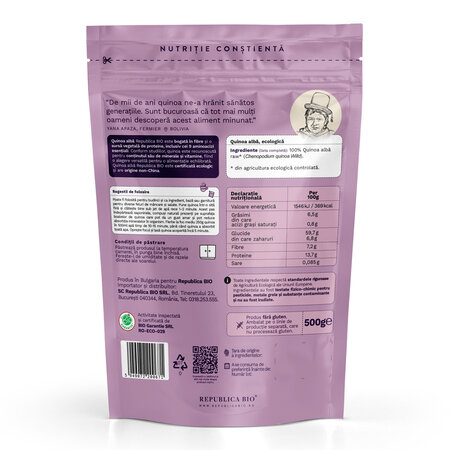 Quinoa Alba Bio, 500 g, Republica Bio 702006