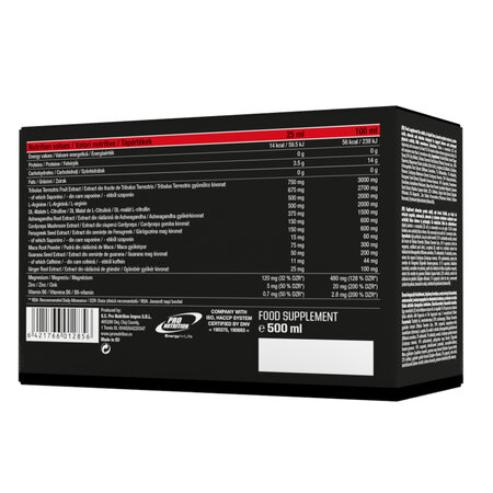 Testo Shot, cafea, 20 monodoze x 25 ml, Pro Nutrition 600318