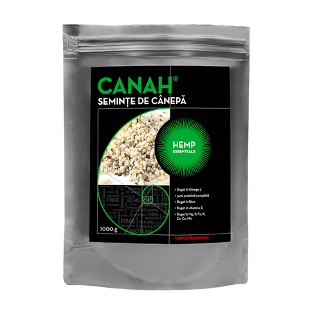 Seminte decorticate de Canepa, 1 kg, Canah