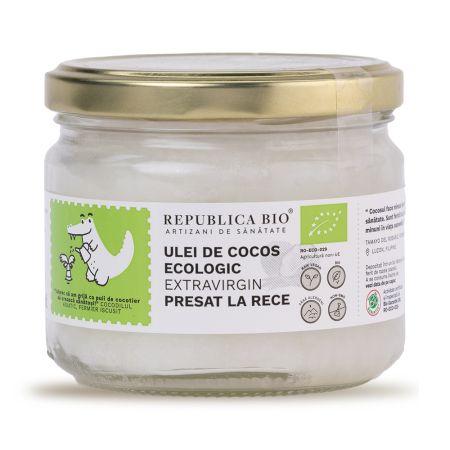 Ulei de Cocos Bio presat la rece, 280 ml, Republica Bio