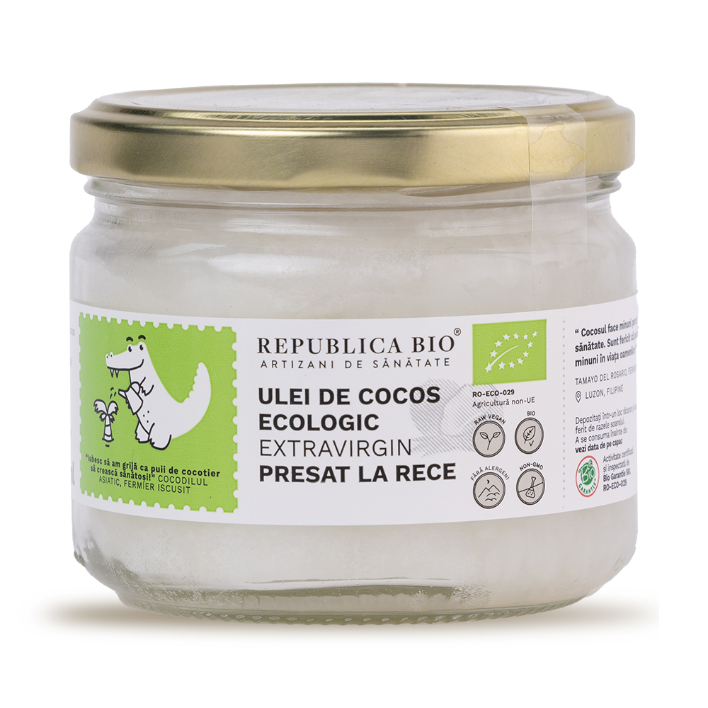 Ulei de Cocos Bio presat la rece, 280 ml, Republica Bio