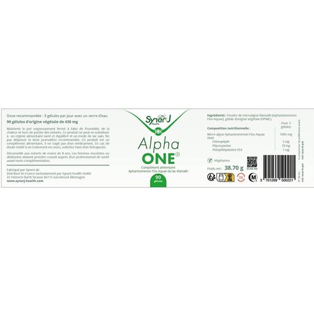 Alpha One Alga AFA, 90 capsule, SynerJ Health 668738