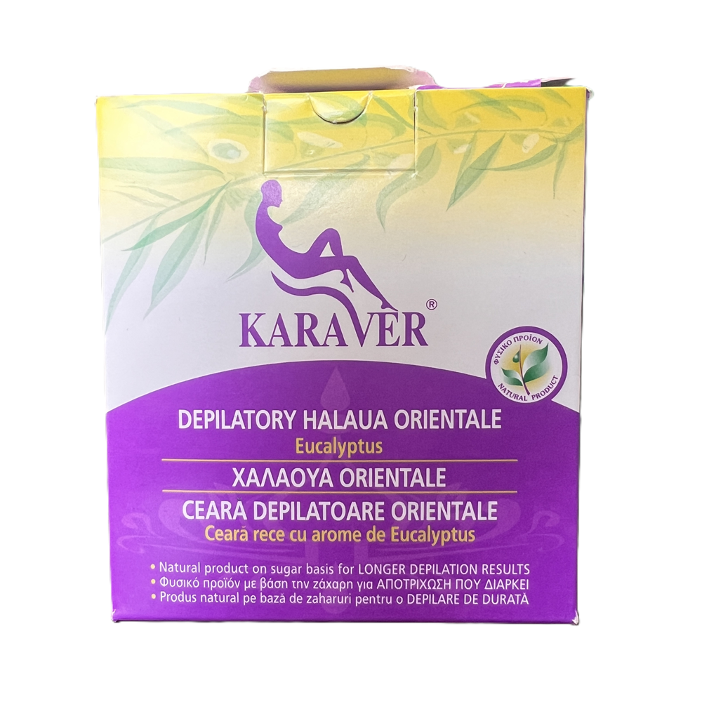 Ceara depilatoare rece pe baza de zahar cu Eucalipt Sugar Wax, 380 g, Karaver