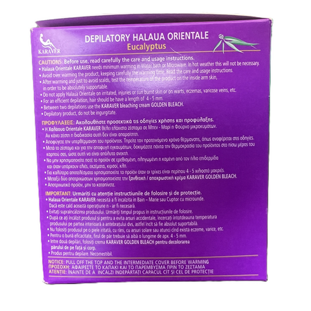 Ceara depilatoare rece pe baza de zahar cu Eucalipt Sugar Wax, 380 g, Karaver 660063