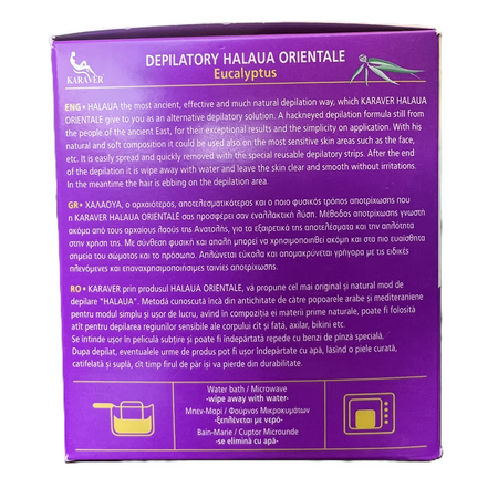 Ceara depilatoare rece pe baza de zahar cu Eucalipt Sugar Wax, 380 g, Karaver 660065