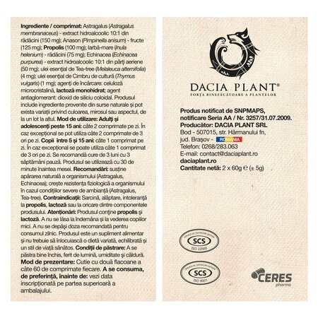 Antiviral, 120 comprimat, Dacia Plant 738408