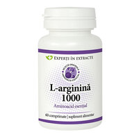 L-arginina Experti in Extracte, 1000 mg, 60 comprimate, Dacia Plant