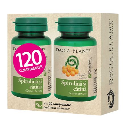 Spirulina si catina, 120 comprimate, Dacia Plant