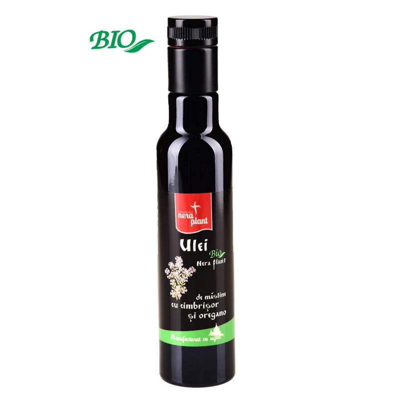 Ulei de masline cu cimbrisor si oregano Bio, 250 ml, Nera Plant