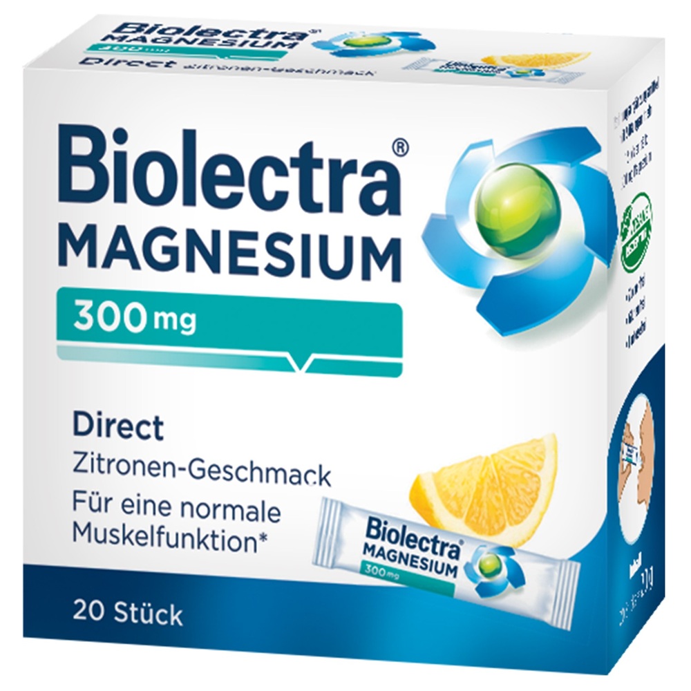 Magneziu cu aroma de lamaie Biolectra Magnesium Lemon, 300mg, 20 plicuri, Hermes Arzneimittel