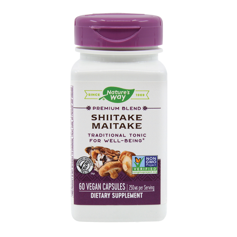 Shiitake Maitake Natures Way, 60 capsule, Secom