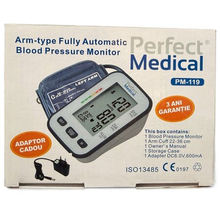 Tensiometru de brat cu senzor si adaptor inclus PM119, Perfect Medical 724137