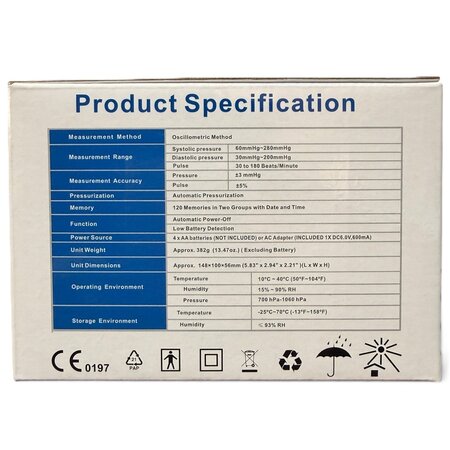 Tensiometru de brat cu senzor si adaptor inclus PM119, Perfect Medical 724136