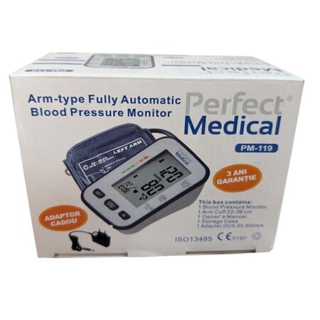 Tensiometru de brat cu senzor si adaptor inclus PM119, Perfect Medical 724135