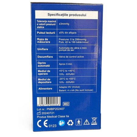 Tensiometru de brat cu senzor PM02 cu adaptor, Perfect Medical 724131
