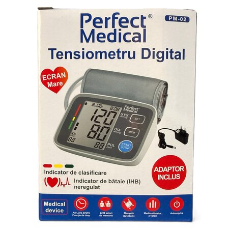 Tensiometru de brat cu senzor PM02 cu adaptor, Perfect Medical 724130