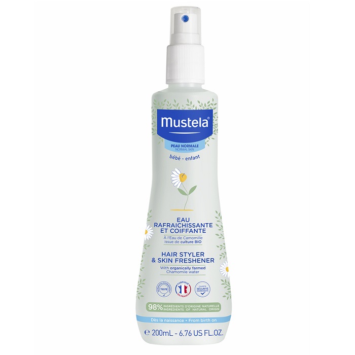 Lotiune de improspatare si aranjare a parului, 200 ml, Mustela 