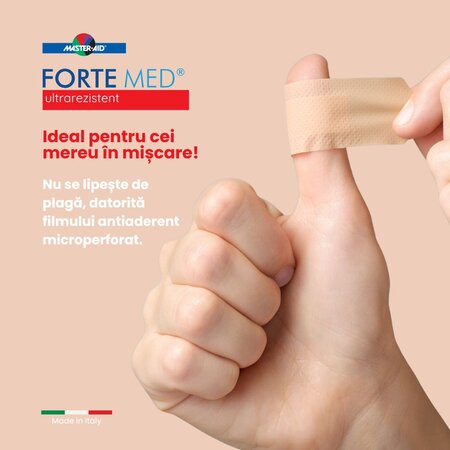 Plasturi ultra rezistenti Forte Med Master-Ai, 40 bucati, Pietrasanta Pharma 668020