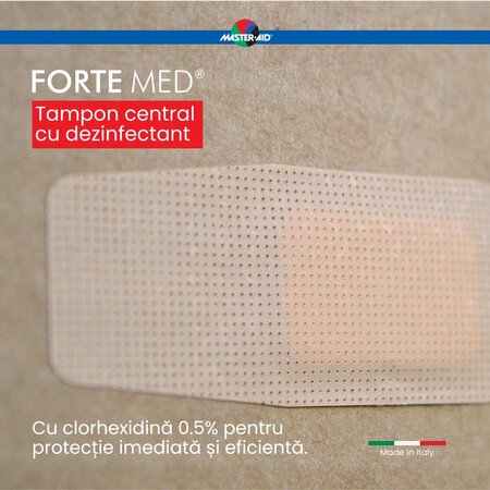 Plasturi ultra rezistenti Forte Med Master-Aid, 78x26 mm, 100 bucati, Pietrasanta Pharma 668028