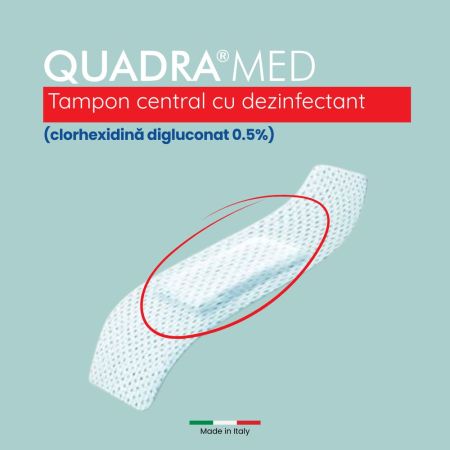 Plasturi pentru piele sensibila Quadra Med Master-Aid, 10 bucati, Pietrasanta Pharma 668067