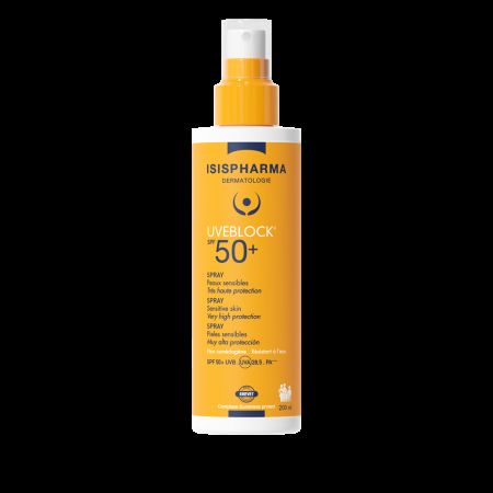 Spray cu protectie solara UVEBLOCK SPF 50+, 200 ml, Isis Pharma