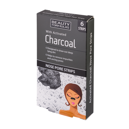 Benzi pentru curatarea porilor de pe nas cu carbune, 6 bucati, Beauty Formulas