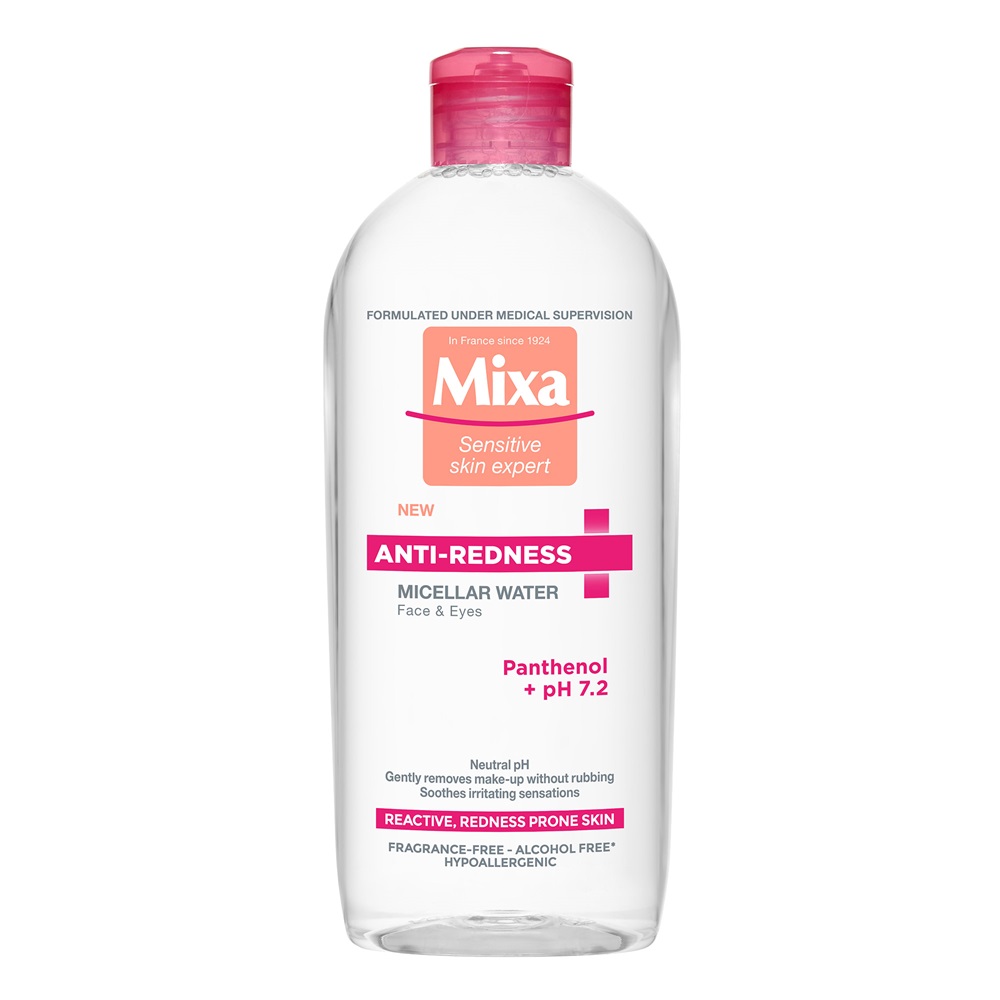 Apa micelara pentru pielea reactiva predispusa la iritatii si roseata, 400 ml, Mixa