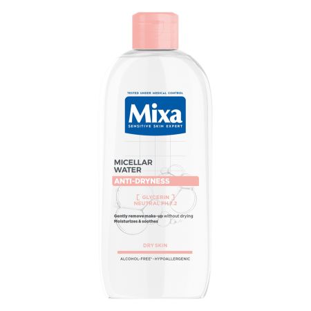 Apa micelara pentru ten sensibil si uscat Anti-Dryness, 400 ml, Mixa