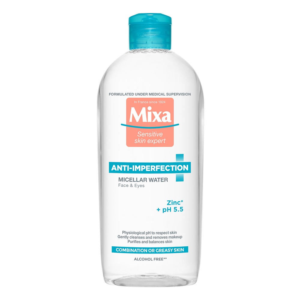 Apa micelara pentru ten gras si sensibil cu imperfectiuni, 400 ml, Mixa