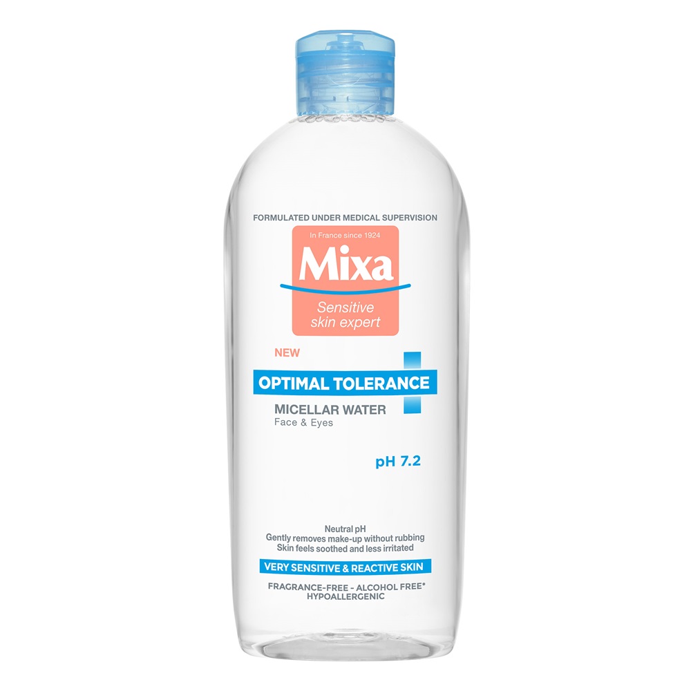 Apa micelara pentru ten sensibil si reactiv Optimal Tolerance, 400 ml, Mixa