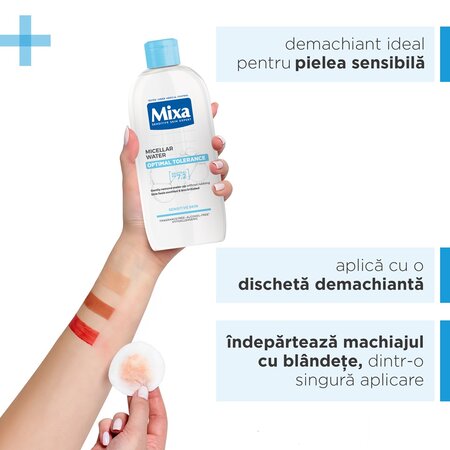 Apa micelara pentru ten sensibil si reactiv Optimal Tolerance, 400 ml, Mixa 695760
