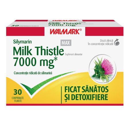 Silymarin Milk Thistle MAX, 7000mg, 30 comprimate filmate, Walmark