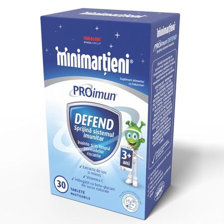 Minimartieni PROimun Defend 3+ ani, 30 tablete masticabile, Walmark 698265