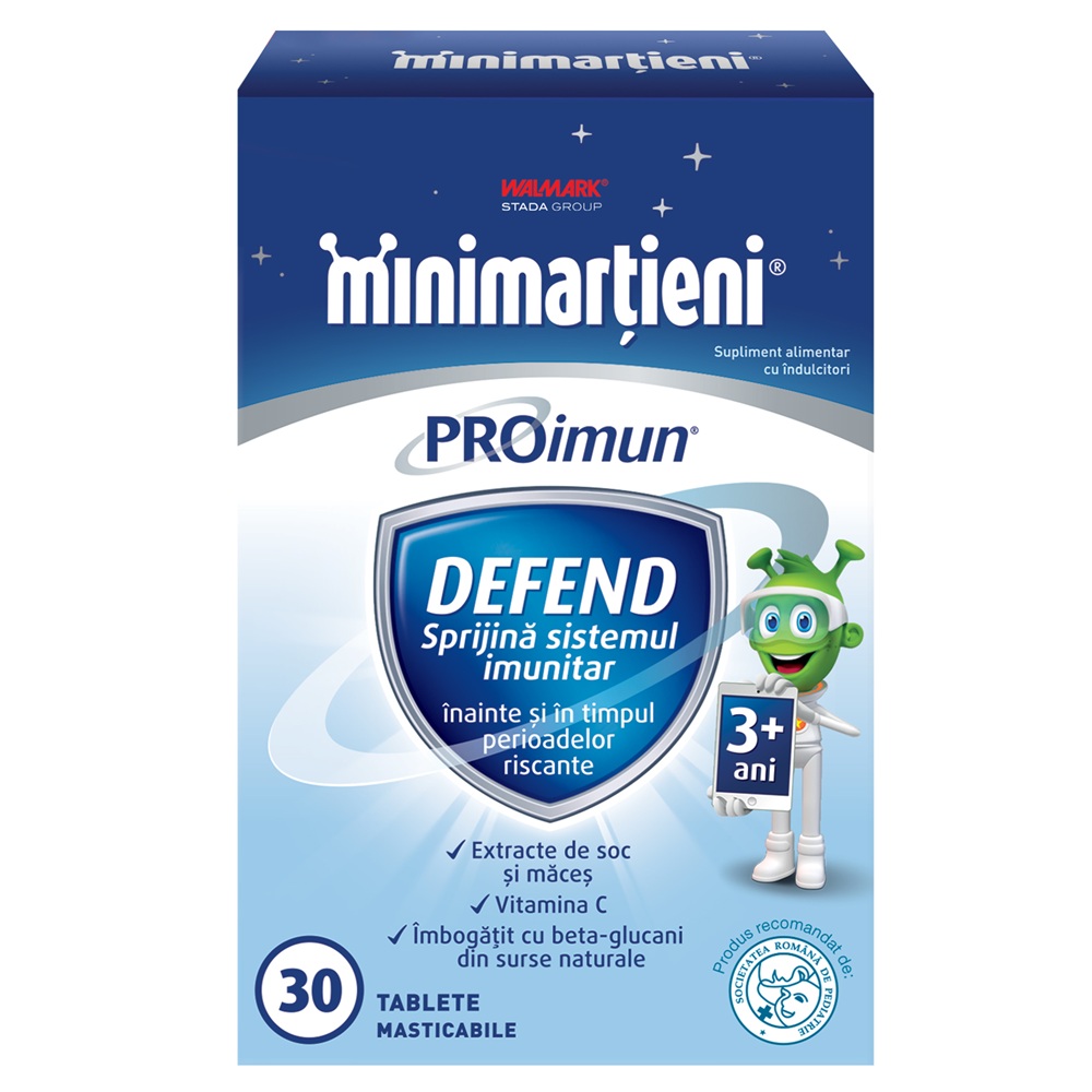 Minimartieni PROimun Defend 3+ ani, 30 tablete masticabile, Walmark