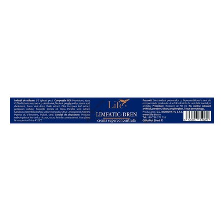 Crema superconcentrata Limfatic-Dren Thermo Life, 50 ml, Bionovativ 711026