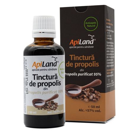 Tinctura de propolis purificat 95%, 50 ml, Apiland