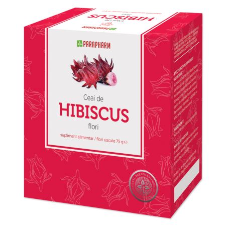 Ceai de hibiscus flori, 75 g, Parapharm