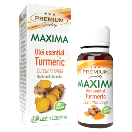 Ulei esential de Turmeric, uz intern, 10 ml, Justin Pharma