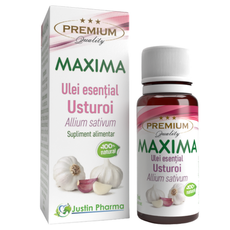 Ulei esential de usturoi Maxima, 10 ml, Justin Pharma